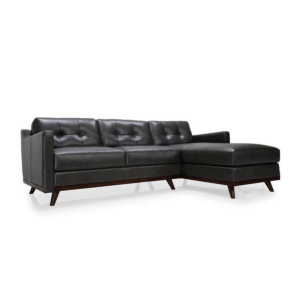 Fallon Leather Sectional By Brayden Studio