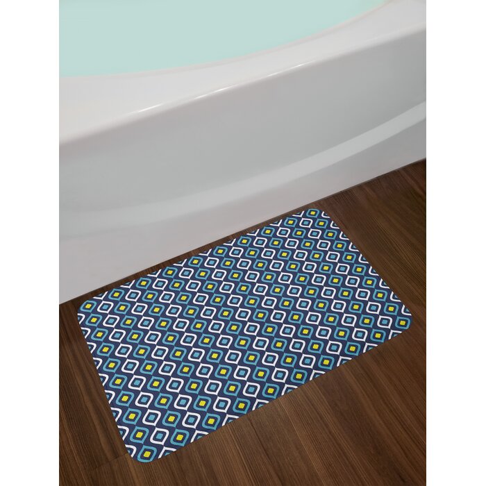 navy bath rug