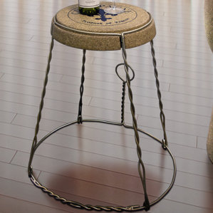 Champagne End Table by Vinotemp