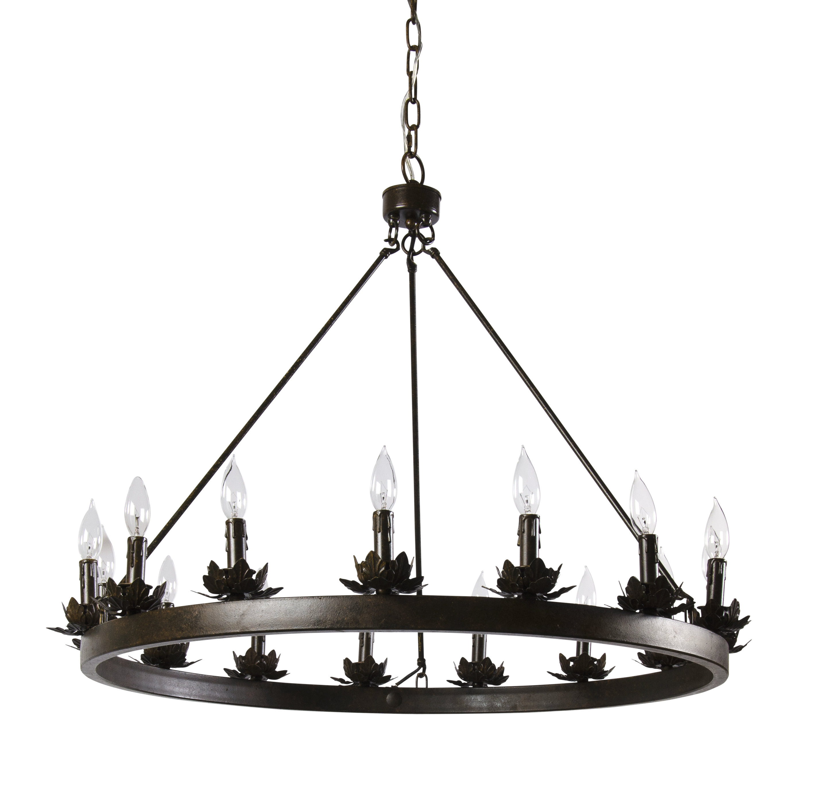 Mcmahon 15 Light Candle Style Wagon Wheel Chandelier Reviews