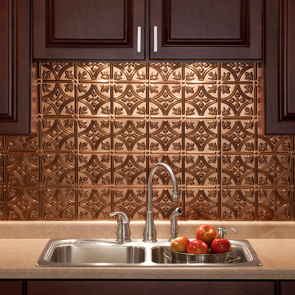 Fasade Traditional 18.25" x 24.25" PVC Backsplash Panel ...