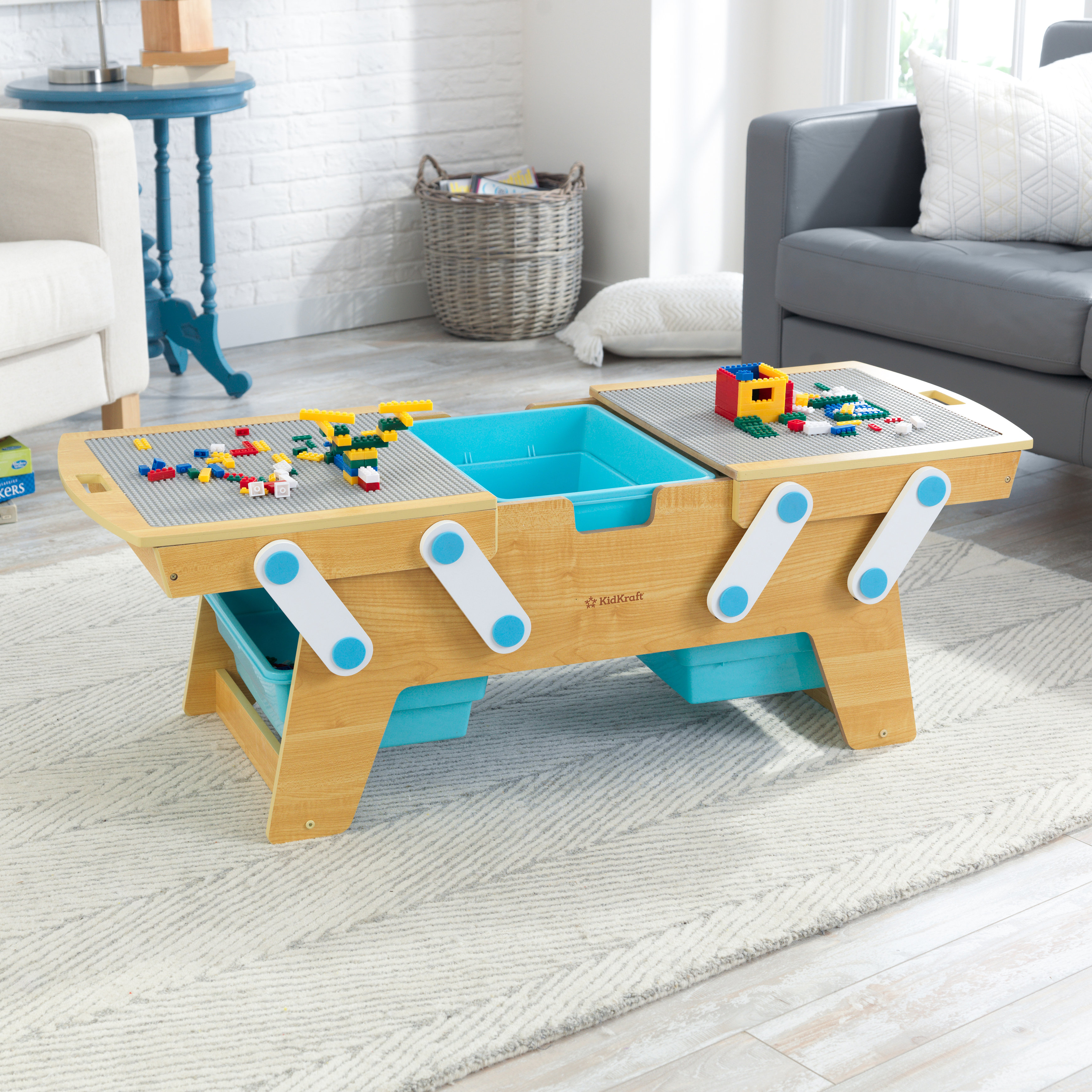 building bricks kids activity table