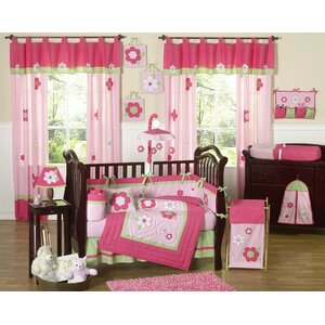 Flower 9 Piece Crib Bedding Set