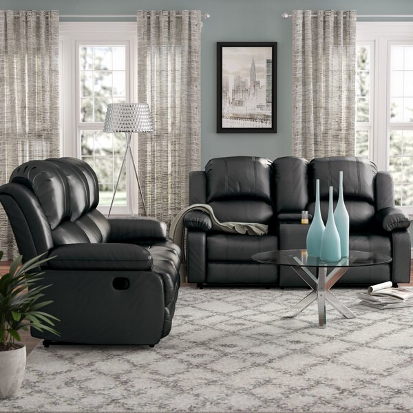 Mayday Reclining 2 Piece Faux Leather Living Room Set by Red Barrel Studio