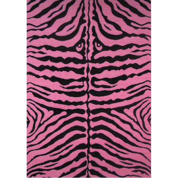 Fun Time Zebra Skin-Pink Area Rug by Fun Rugs