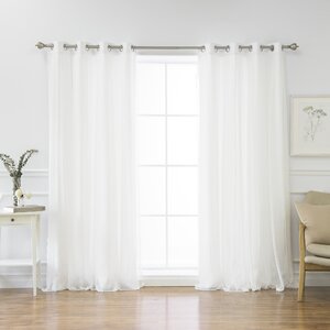 Holland Solid Blackout Thermal Grommet Curtain Panels (Set of 2)