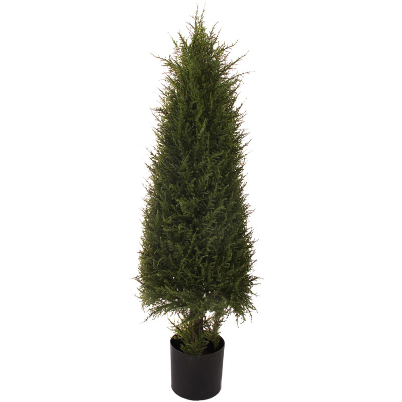 Charlton Home Artificial Cone Floor Cedar Topiary In Pot Liner Liner Reviews Wayfair