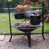 fire pit with grill