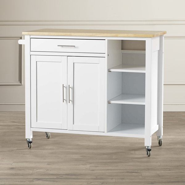 Landau Kitchen Cart With Butcher Block Top By Alcott Hill Spacial Price
