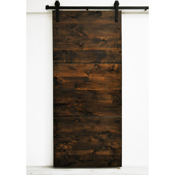 Modern Slab Wood 1 Panel Interior Barn Door by Dogberry Collections