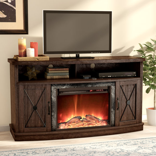 Schuyler 54 TV Stand with Fireplace by Darby Home