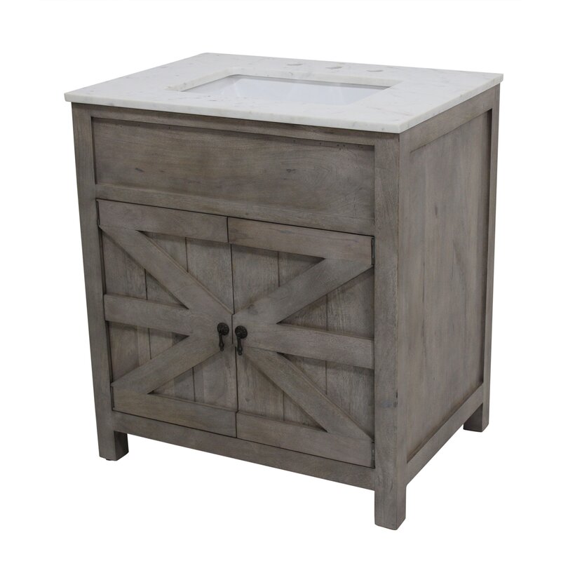 Gracie Oaks Bert Barn 30 Single Bathroom Vanity Set Wayfair