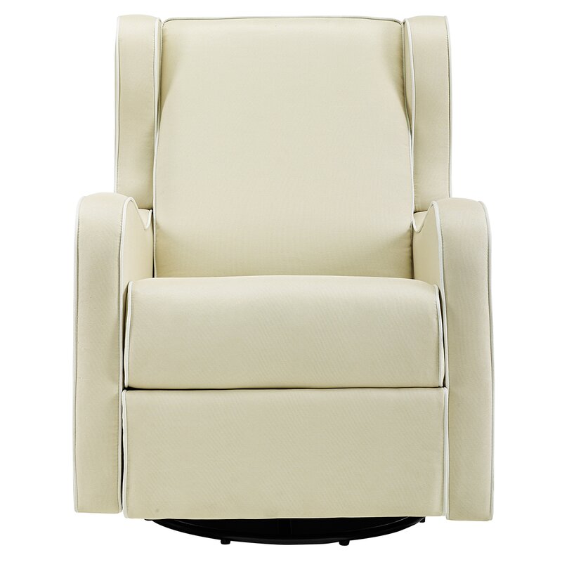 rowe upholstered manual swivel glider recliner