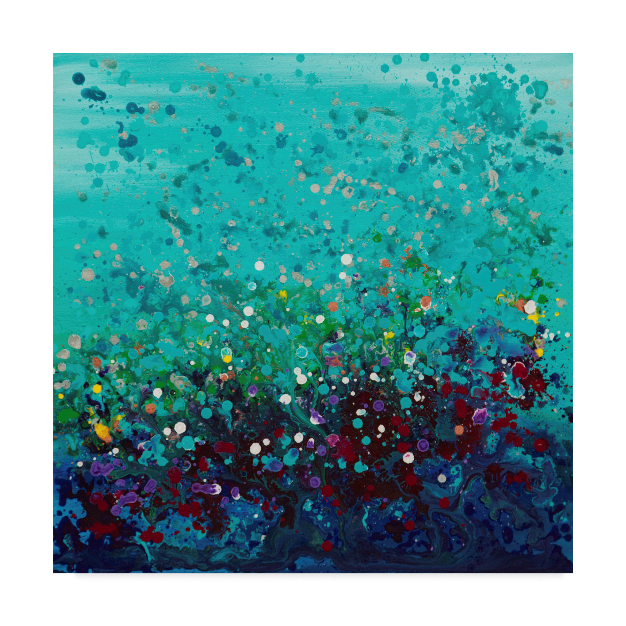 TROPICAL FISH CORAL REEF CASCADE CANVAS WALL ART PRINT PICTURE READY TO HANG