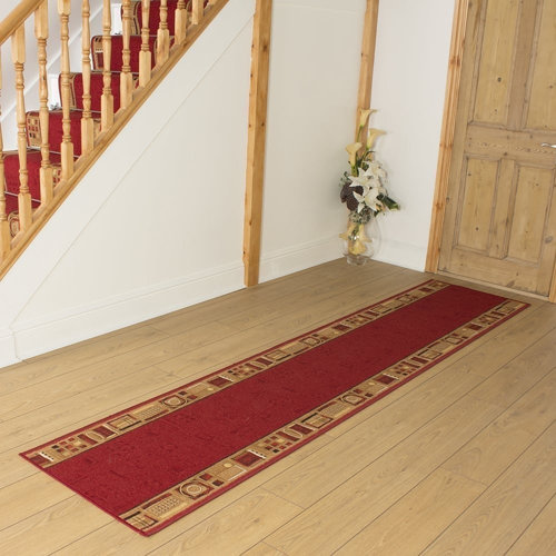 Barberton Looped/Hooked Red Hallway Runner Rug ClassicLiving Rug Size: Runner 300cm x 66cm