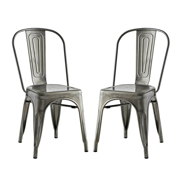 Ashlyn Metal Slat Back Side Chair (Set Of 2) By Williston Forge
