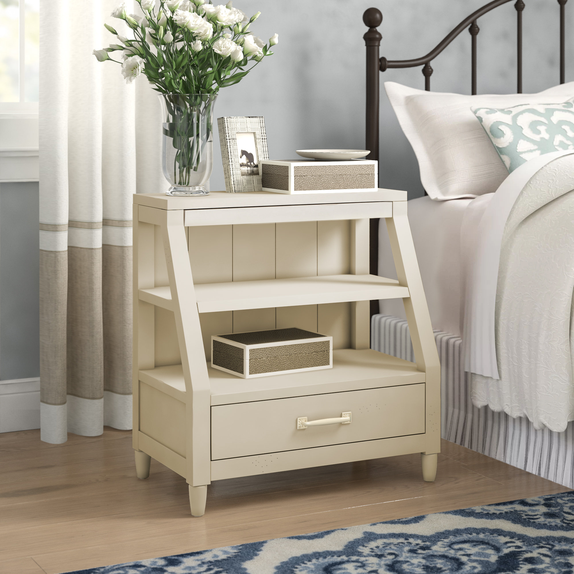 Birch Lane Reeves Open Shelf 1 Drawer Nightstand Reviews Wayfair Ca