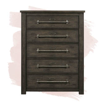 Corrigan Studio Leta Wooden 5 Drawers Chest Wayfair