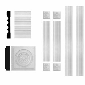 3/4 in. x 5-1/4 in. x 6 ft. MDF Fluted Window Casing Set Moulding