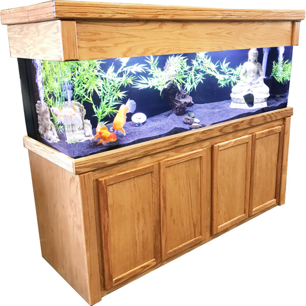 Tucker Murphy Pet Grisham All Wood Rectangle Aquarium Cabinet and Canopy Combo | Wayfair.ca
