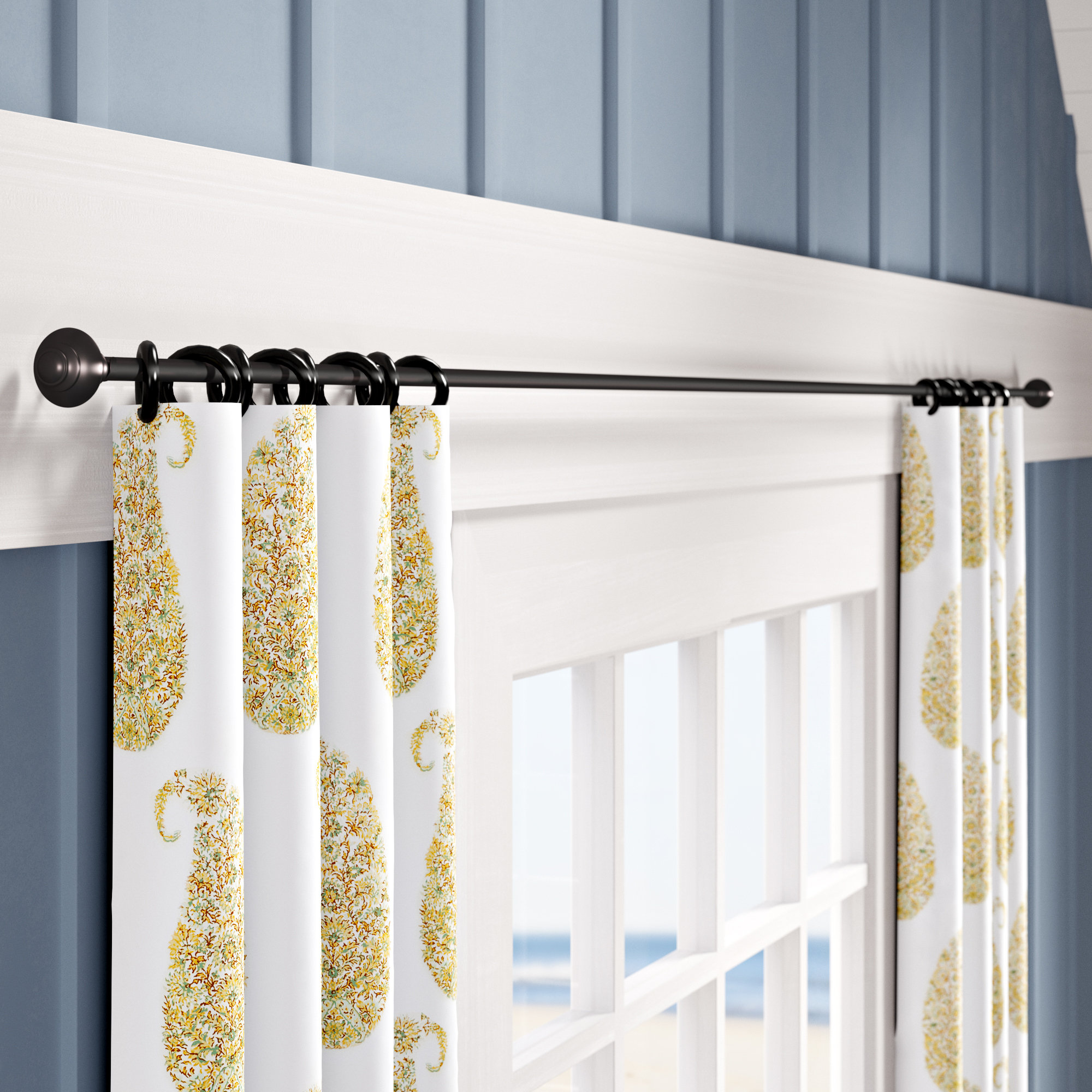 Charlton Home Eoin Finial Curtain Rod And Hardware Set Reviews