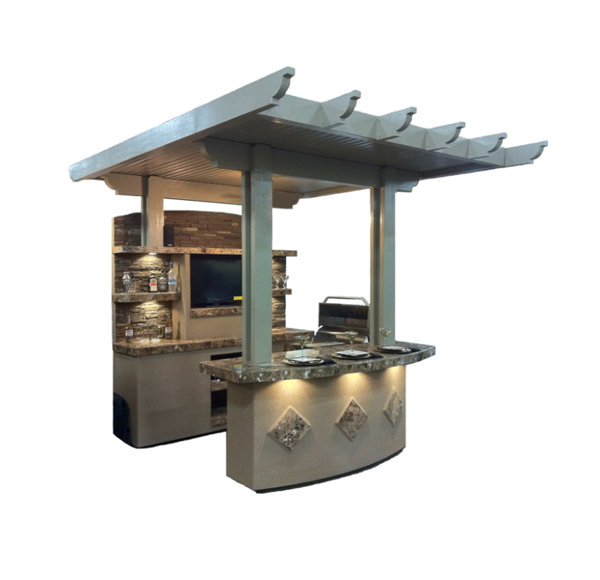 St Croix BBQ Island Outdoor Kitchen 4-Burner Built-In Convertible Gas Grill by Kokomo Grills