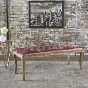 Burcham Velvet Bench by Fleur De Lis L..