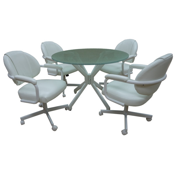 Best Design Harlen Caster 5 Piece Dining Set By Ebern Designs Spacial Price