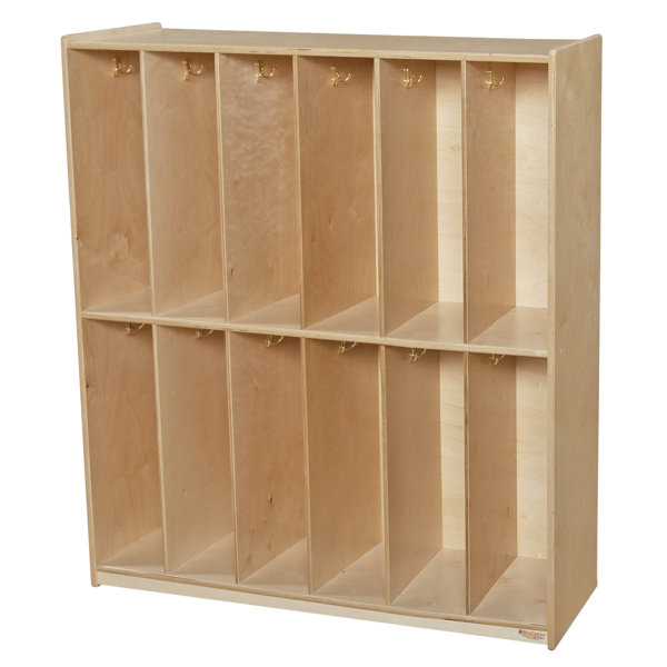 2 Tier 6 Wide Coat Locker by Wood Designs