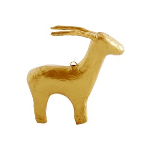 Deer Ornaments in Gold (Set of 3)