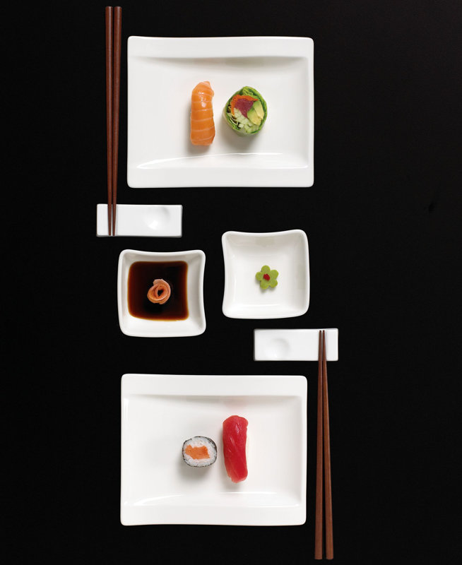 Villeroy & Boch New Wave Sushi 8 Piece Dinnerware Set, Service for 2