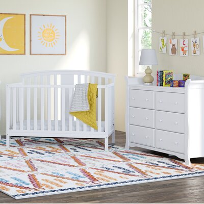 Greyson 3 In 1 Convertible Crib 2 Piece Set Storkcraft Color White