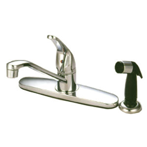 Elements of Design Single Handle Centerset Kitchen Faucet with Metal Lever Handles