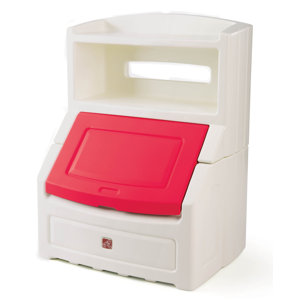 Lift and Hide Bookcase Toy Box with Lid