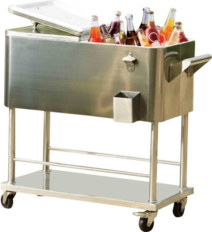 Sunjoy 80 Qt. Grant Stainless Steel Cooler & Reviews Wayfair