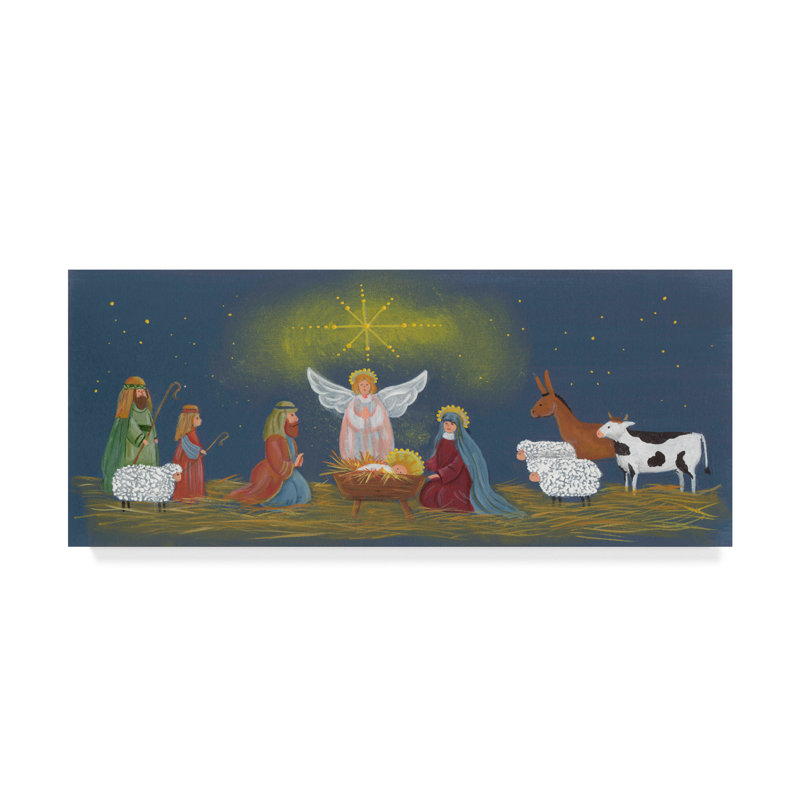 The Holiday Aisle Manger Scene Acrylic Painting Print On Wrapped