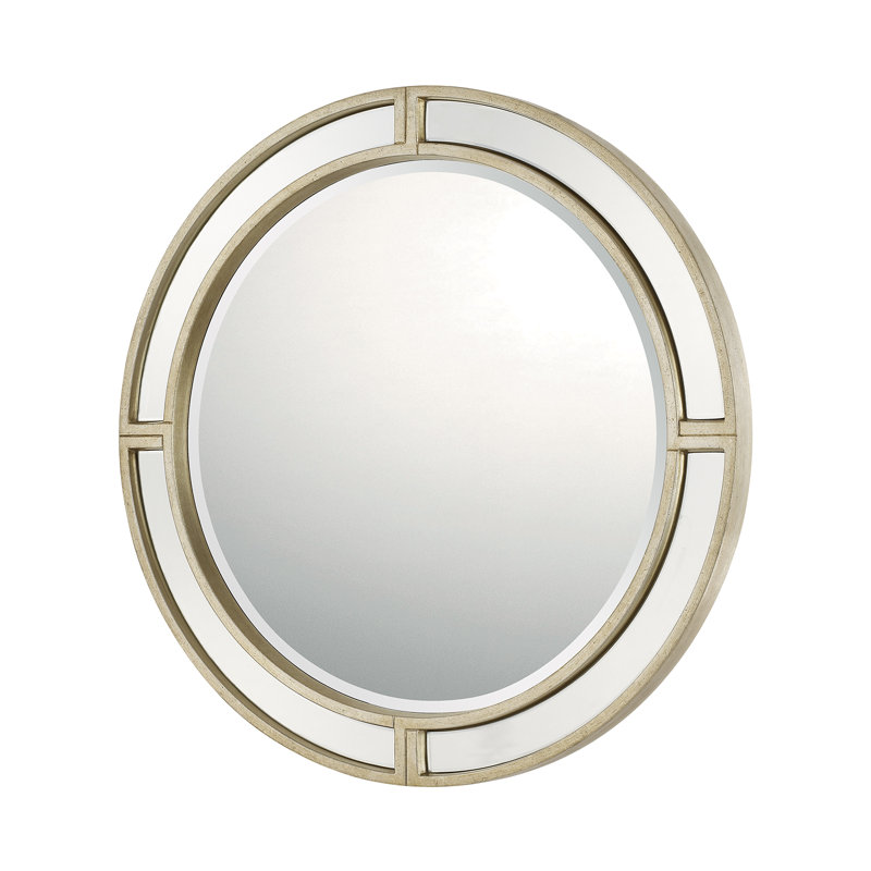 Dhruv Round Glam Decorative Accent Wall Mirror Joss Main