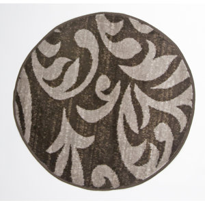 Nader Round Brown Indoor Area Rug