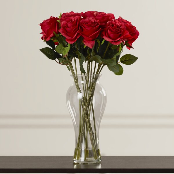 Shire Roses in Vase by Three Posts