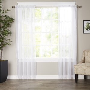 Solid Sheer Curtain Panels (Set of 2)