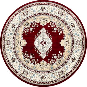 Courtright Burgundy/Tan Area Rug