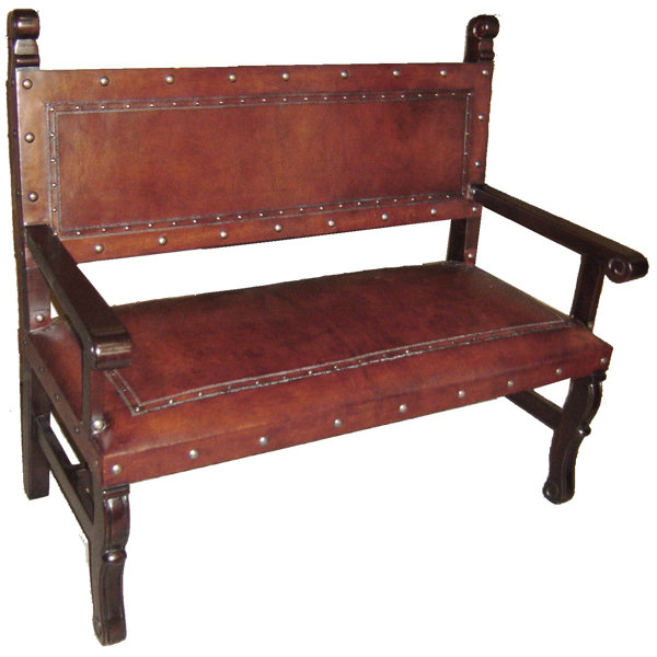 Tylersburg Heritage Leather Bench By Astoria Grand Coupon