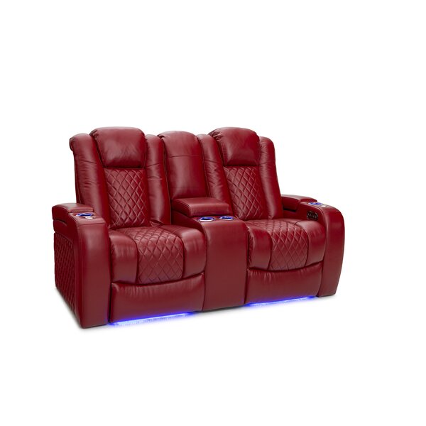 Leather Home Theater Loveseat By Latitude Run