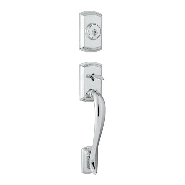 Avalon Single Cylinder Entrance Handleset with Smartkey, Exterior Handle Only by Kwikset