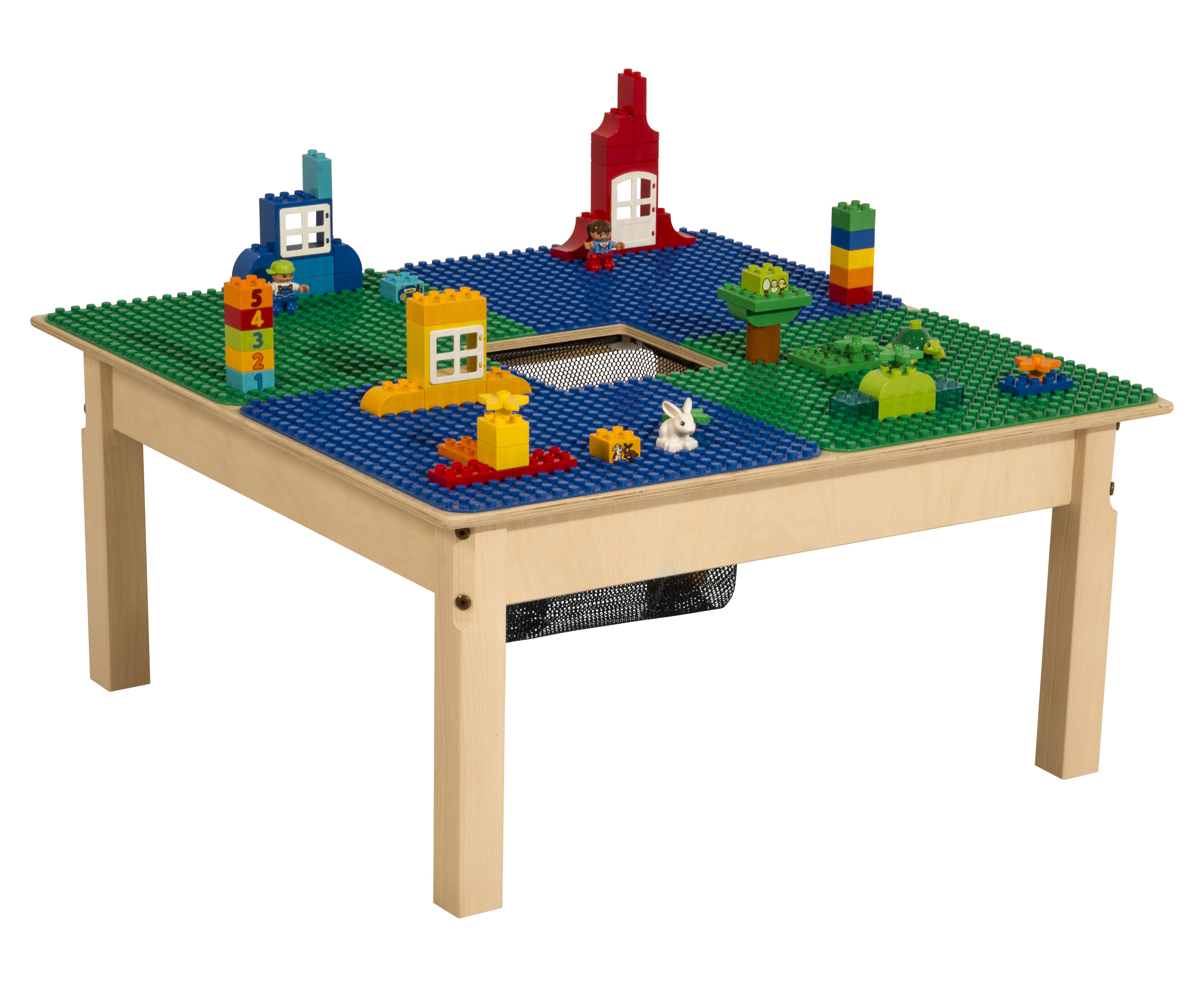 wooden lego table