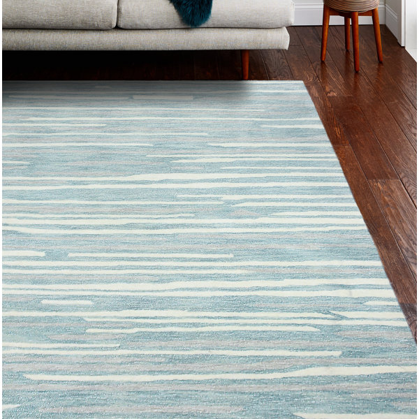 Kelson Artsilk Hand-Knotted Aqua Area Rug by Latitude Run