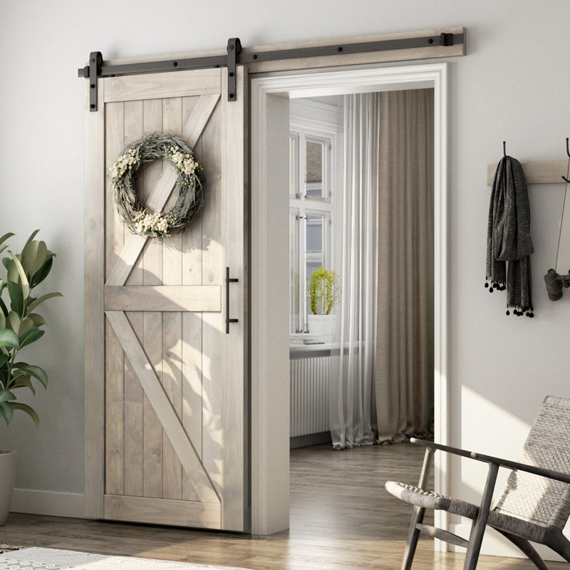 Smartstandard Heavy Duty Sturdy Sliding Standard Single Barn Door