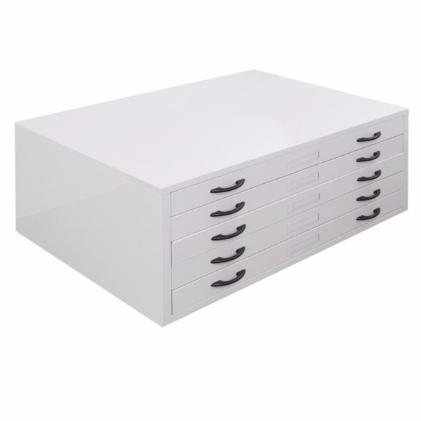 Flat File 5-Drawer Lateral Filing Cabinet by Offex