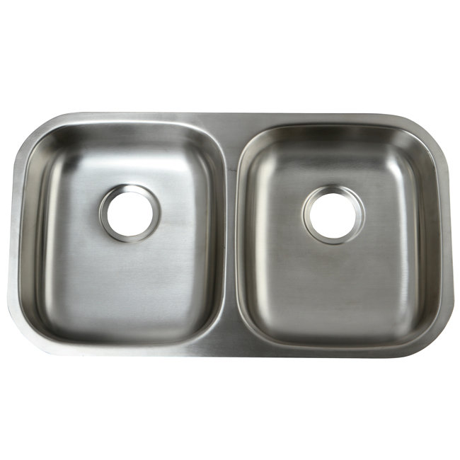 Kingston Br Loft 32 25 L X 18 5 W Undermount Gauge Ada Kingston Brloft 32 25 L X 18 5 W Undermount Gauge Ada Compliant Double Bowl Kitchen Sink