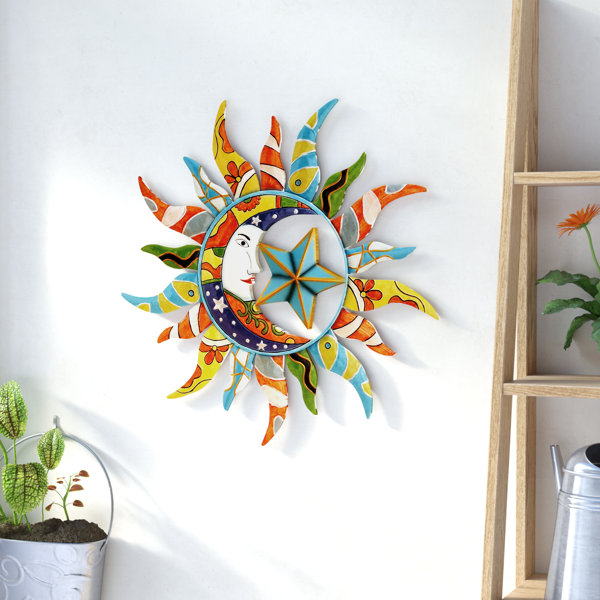 Brown Collections Etc Artistic Sun and Moon Metal Wall Art for Indoors or Outdoors with Rustic Finish Brown Collections Etc Artistic Sun and Moon Metal Wall Art for Indoors or Outdoors with Rustic Finish
